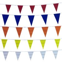 10m Triangle Colored Flag Wedding Birthday Party Decorations Hanging Pendants Outdoor Festival Party Supplies Garlands Confetti