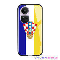 Serpens เคสตราสโมสรฟุตบอลลีกหรูสำหรับ OPPO Reno10 Pro 5G,เคสกระจกเทมเปอร์เคสป้องกันด้านหลังกันกระแทก