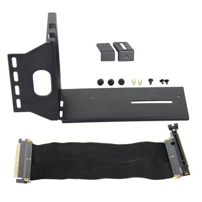 GPU Stand Image Card Vertical Holder with PCI Express Extension Cable Fixed GPU PCI-E Built-in Vertical Bracket