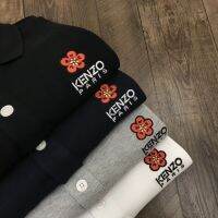 KenzoLiFePO4 2023ฤดูร้อนคู่ Kenzo แขนสั้นเสื้อเชิ๊ตโปโลผู้ชายและหญิงคู่ดอกไม้ประดับตกแต่งบ้าน Tada Kenzo Boke ผ้าฝ้ายปัก