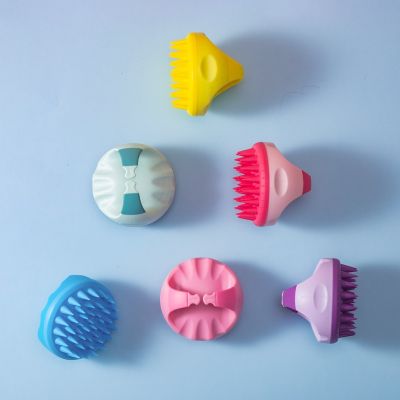 ⊙✲ Silicone Bristles Washing Comb Shampoo Scrubber Hair Clean Soft Brush Scalp Massager Multicolour Multifunctional Styling Tool