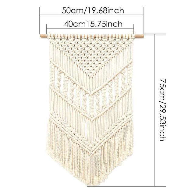 การตกแต่งบ้านแขวนผนังแบบทอโบฮีเมียน-macrame-boho-พรมเรขาคณิตห้องศิลปะนอร์ดิกที่สวยงามการตกแต่งห้องพักอพาร์ทเมนต์