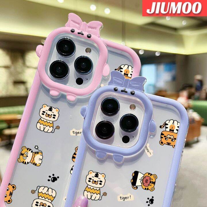 เคส-jiumoo-สำหรับ-vivo-y91-y95-y91i-การ์ตูนเสือน่ารักสร้างสรรค์สีสันสดใสน่ารักเลนส์กล้องถ่ายรูปมอนสเตอร์ตัวน้อยเคสโทรศัพท์โปร่งใสแฟชั่นป้องกันซิลิโคนนิ่มกันกระแทก