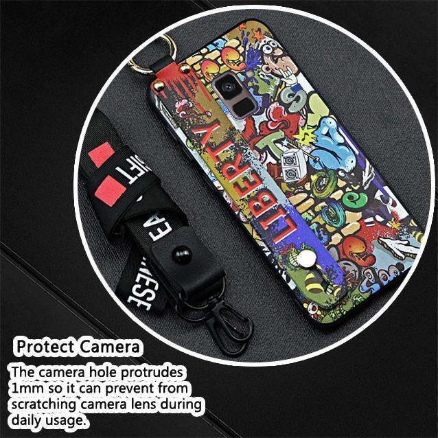 original-graffiti-phone-case-for-samsung-galaxy-a8-2018-a530f-a5-2018-phone-holder-kickstand-lanyard-waterproof-tpu