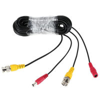 4pcs/lot 20M 65ft CCTV Camera DVR Video DC Power Security BNC Cable Wire Black