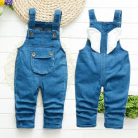 IENENS แฟชั่นเด็กทารกเด็กชายยาวกางเกง Denim เสื้อผ้า Overalls Dungarees เด็กวัยหัดเดินชุดเด็กทารกกางเกงยีนส์ Jumpsuits เสื้อผ้าชุดกางเกง 1 2 3 4 ปี