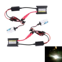 AutoAccessories ไฟซีนอน HID บางเฉียบขนาด35W H3 2800 LM 2ชิ้นพร้อม Ballast HID อัลลอย2ชิ้นโคมไฟระบายไอเสียได้สูงอุณหภูมิสี: 4300K