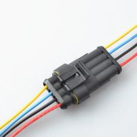 4P Auto wire connector 4 Way auto connector Male &amp; Female Waterproof Electrical Connector Plug with cable Electrical Connectors