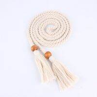 HOT★Retro Artistic Waistband Rope Belts For Women Woven Weaving Tassels Waist Strap Cotton Thread Long Knotted  Accessories