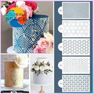 1 Pc Wheat Spike Pattern Cake Stencil Plastic Lace Cake Boder