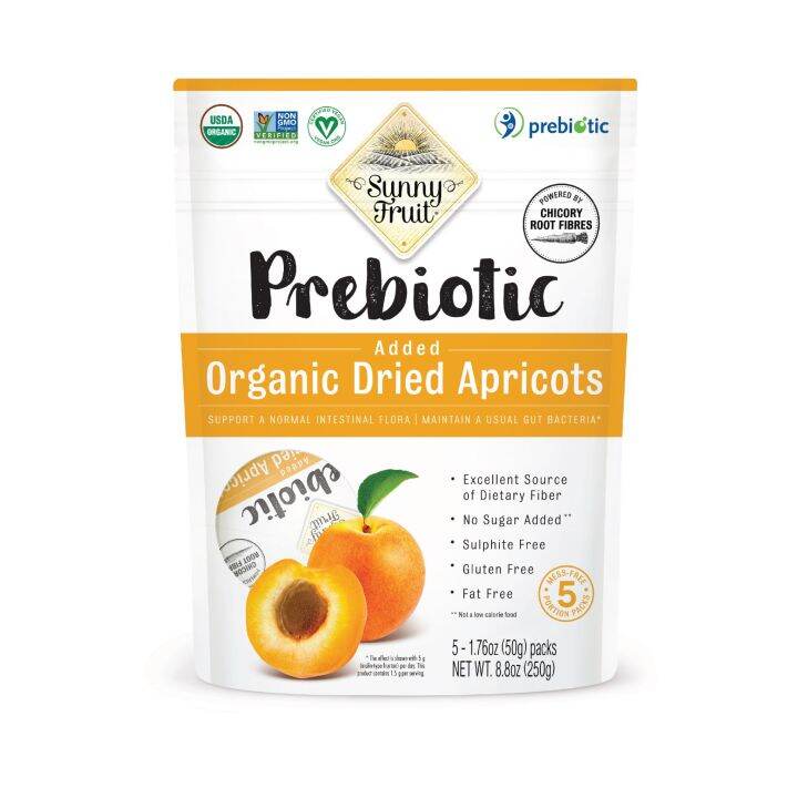 sunny-fruit-ซันนี่-ฟรุ๊ต-แอปริคอตอบแห้ง-organic-dried-apricots-with-added-prebiotics-250-g