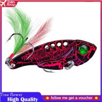 เหยื่อตกปลาช้อนสำหรับ PIKE 50mm 10.5g 8 สี TREBLE Hook ช้อน Wobble โลหะเหยื่อ Hard VIB Spoonbait Fishing Tackle Lures