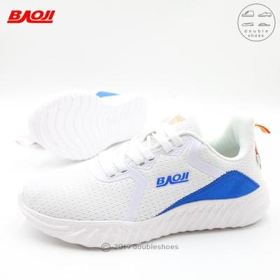 BAOJI รองเท้าผ้าใบชาย รองเท้าวิ่ง รองเท้าออกกำลังกาย รุ่น BJM435 (สีขาว)  ไซส์ 41-45