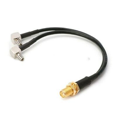 SMA Female To 2 x TS9 Male RG174 Cable 15 cm. Back