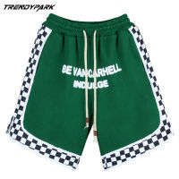 Mens Shorts Basketball Player Elastic Waist Drawstring Male Shorts Streetwear Casual Knee Length Patchwork Hip Hop Shorts Men