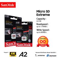 การ์ดหน่วยความจํา | Micro SD 64GB SanDisk Extreme up to 170Mbps U3 A2 V30 - รับประกันตลอดอายุการใช้งาน