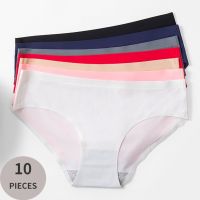 【hot】 Giczi 10PCS/Set Seamless Womens Panties Large Size Breathable Briefs Underpants