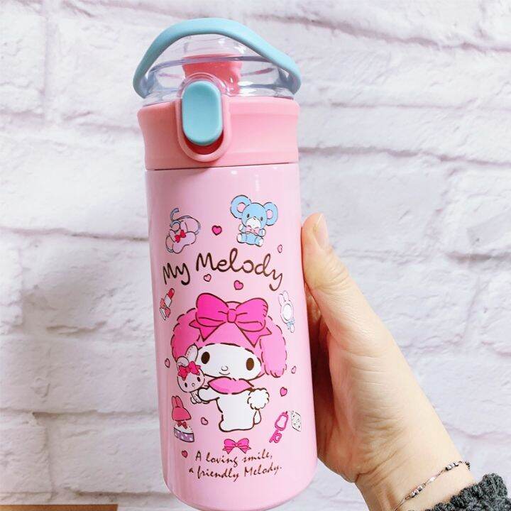 cai-cai-carebears-500ml-กระติกน้ำเก็บอุณหภูมิ-รูปแบบการ์ตูน-304-สแตนเลส-มีหลอดดูด