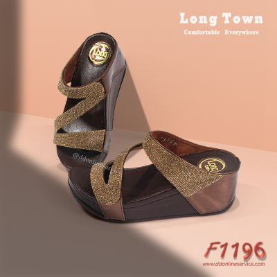 LONG TOWN  รองเท้าแตะ รองเท้าส้นสูง รองเท้าส้นเตารีด รองเท้าแฟชั่นผู้หญิง รุ่น F-1196