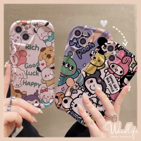 เคสลายการ์ตูนสำหรับ Oppo A57 A3s A72 A5s A92 A76 A1K A11 A17 A96 A7 A12 A9 A15s A54 A15 A11K A35 A33 A32 A74 A12E โค้งน่ารักฮัลโหลคิตตี้เมโลดี้เคสนิ่ม Kuromi Mickey วินนี่เดอะพูห์