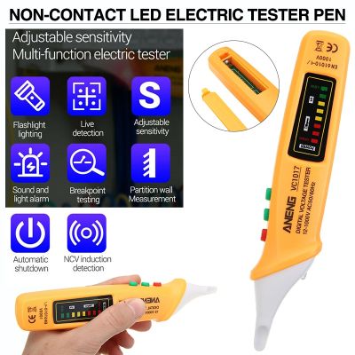 【jw】∋♘  Non-contact Electric Tester Digital Voltage Detector Induction Test With Flashlight