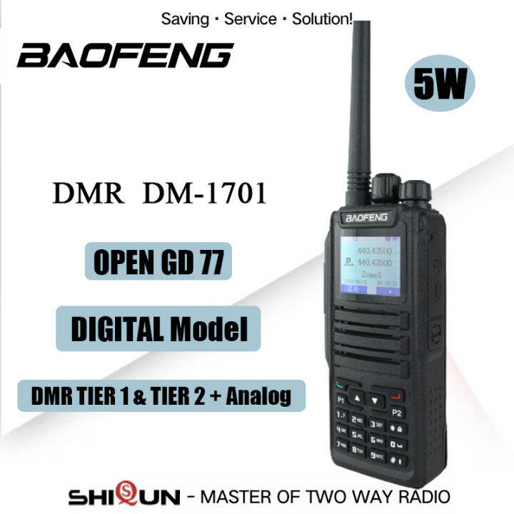 DMR DM-1701 Baofeng อัพเกรด DR-1801 Dual Mode Og และ Digital Tier 1 2 ...