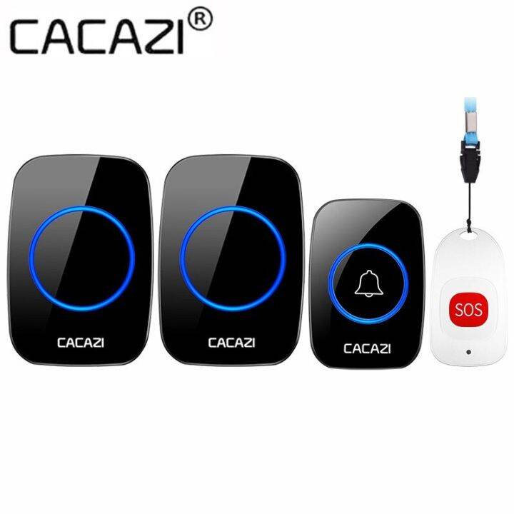 CACAZI 60 Chimes,110Db,5เสียงสมาร์ทโฮมเพจเจอร์ไร้สายกริ่งประตูนาฬิกา ...