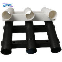 PRO Fishing Rod Racks Holder With Slots Space-Saving 3 Tubes Link Mount Bracket For Saltwater Freshwater