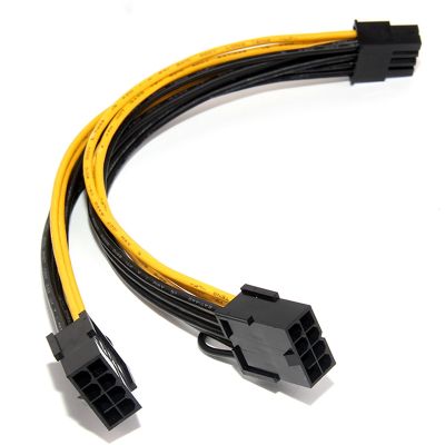 18AWG 8Pin to Dual 8Pin(6+2) Power Cable GPU Power Cable for K80 M40 M60 P40 P100 ,20CM