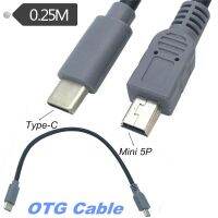 โฮสต์3.1 Usb Otg Type C ตัวผู้ไปยังมินิ Usb Type B ตัวผู้สายอะแดปเตอร์สำหรับกล้องฮาร์ดฮับสำหรับมือถือสำหรับกูเกิ้ลโครมบุ๊ค Macbook