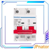 JPnator 2P DC 600V พลังงานแสงอาทิตย์สวิทช์ตัดวงจร125A 100A DC MCB สำหรับระบบเซลล์พลังงานแสงอาทิตย์พีวี