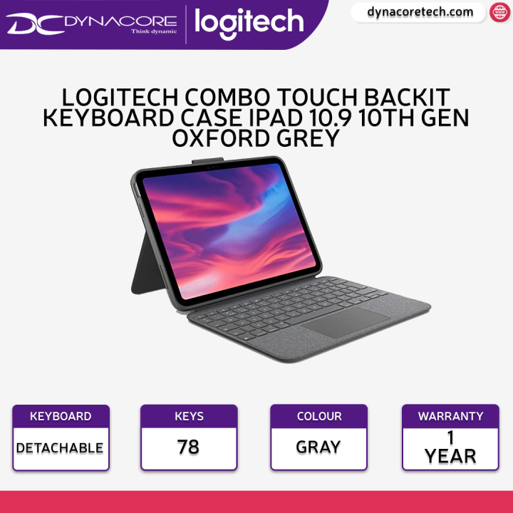 Logitech Combo Touch Backlit Keyboard Case iPad 10.9 10th Gen Oxford