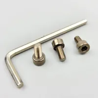 1 Set (3Pcs) Kaynes Titanium Electric Guitar Tremolo  Bridge Locking Sts Nut Screws MADE IN TAIWAN