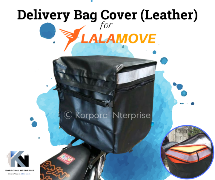 Lalamove bag cover with reflector (NYLON FABRIC LINING BLACK)