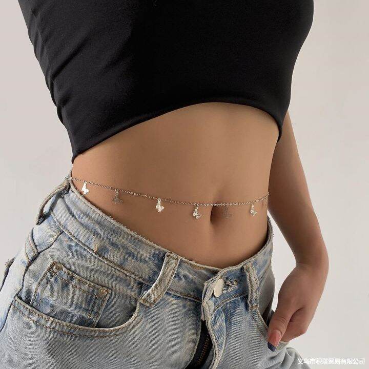 cod-european-and-cross-border-temperament-simple-ins-hollow-butterfly-waist-chain-retro-thin-body