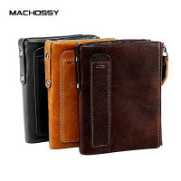 nd Men Genuine Leather short Wallet With Zipper Coin Pocket Vintage Capacity Male Short Money Purse Card Holder Note Wallets