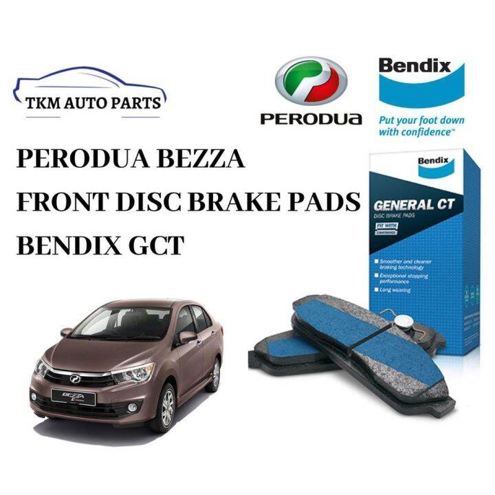 PERODUA BEZZA FRONT DISC BRAKE PADS (BENDIX GENERAL CT) Lazada
