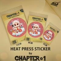 สติกเกอร์รีดร้อน ลาย เดมิโดมิแมวกวัก ขนาด 5 ,8 , 12 ซม. / Maneiki Neko Demidomi Heat Press Sticker 5, 8, 12 cms