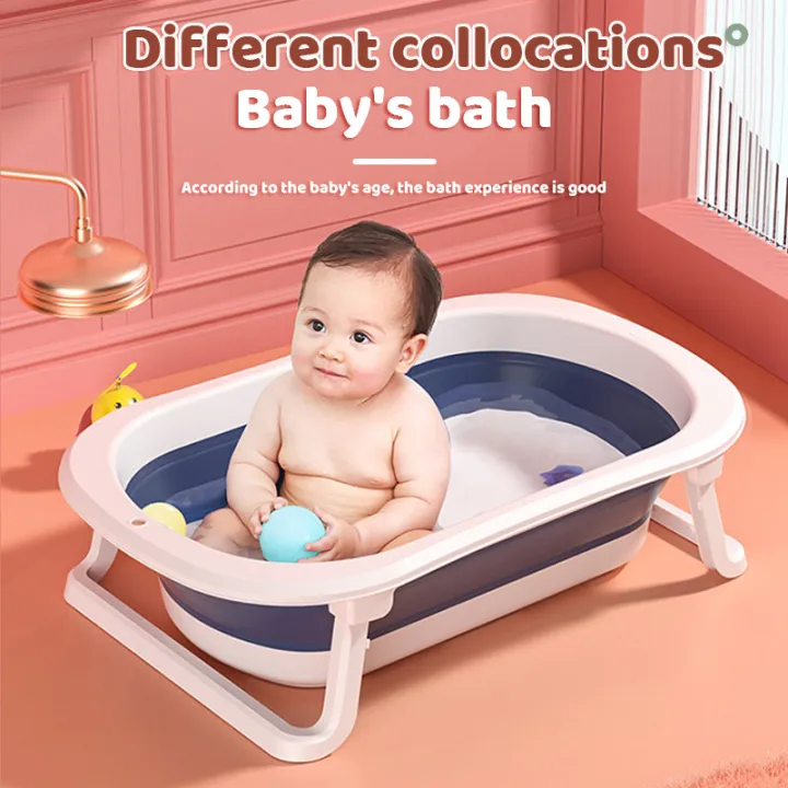 New portable folding baby bathtub multifunctional plastic laundry
