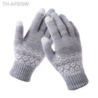 【hot】▥  Warm Knitted Thickened Stretchy s Gloves Female Thermal Covered  Halter Accessories mittens Men