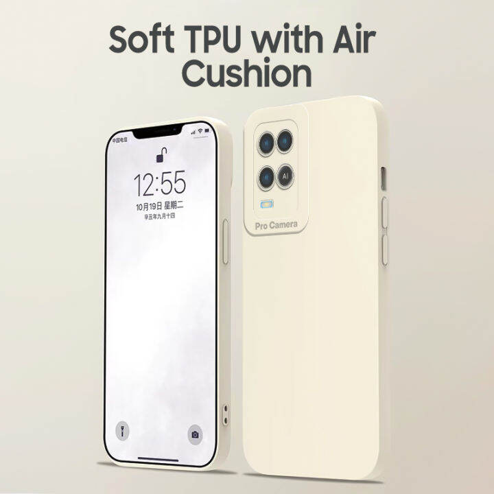 เคสโทรศัพท์oppo-a54-square-soft-ซิลิโคนคลุมทั้งหมดกล้องกันกระแทกเคสป้องกันยางฝาหลังเคสโทรศัพท์แบบนุ่มสำหรับช