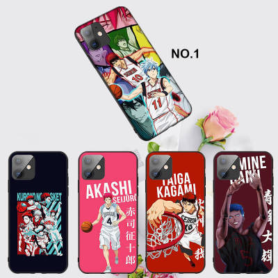 Casing หรับ iPhone 11 12 Mini X Xs XR Pro Max 6+ 6s+ 7+ 8+ 6 7 8 Plus 5 5s SE 2020 EL66 Kurokos Basketball Anime Pattern Phone เคสโทรศัพท์ อ่อนนุ่ม TPU Black ปก