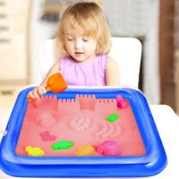 Children Toy Sand Table Indoor Multifunction Inflatable Baby Swimming Pool Fish Pond Blue Sand Table Kid Party Play 40*25cm 2pcs