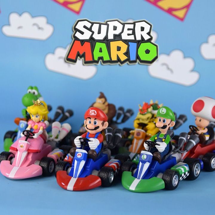 10pcs Super Mario Kart Competition Pull back Cars Toys Luigi Princess ...