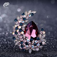 Temperament Crystal Moon Brooch Women 39;s Sweater Autumn and Winter Accessories Wild Atmosphere Pin Simple Personality Brooch