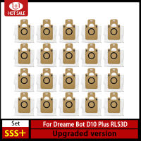 สำหรับ Dreame Bot D10 Plus RLS3D ถุงเก็บฝุ่นอุปกรณ์เสริมเครื่องดูดฝุ่นหุ่นยนต์ถุงสูญญากาศถุงขยะอะไหล่