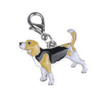 #Keychain Metal Dog Supply Beagle Dog Tag ID Collar Necklace Pendant Grooming Enamel Accessories Animal Products