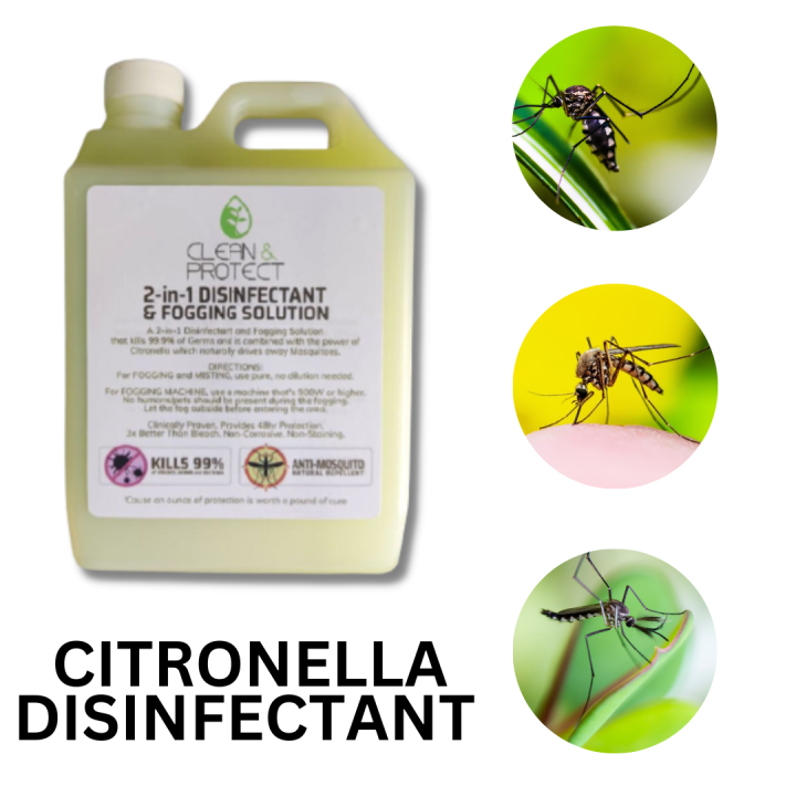 2 Mosquito Repellent Fogging Solution that kills 99.9 of germs with the power of Citronella
