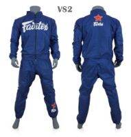 Fairtex Sauna Sweat Suit  VS2 Vinyl Navy blue weight cuts before fights ( Size S,M,L,XL,XXL ) ชุดลดน้ำหนักนักมวย แฟร์แท้กซ์ ไวนิล ของแท้จากโรงงาน