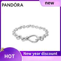 Spring/Summer New Products Pandoraˉ925 Silver Eternal Symbol Flower Knot Bracelet 598911C00 สินค้าใหม่ สร้อยข้อมือปมดอกไม้สัญลักษณ์นิรันดร์แพนดอร่า 925 เงิน